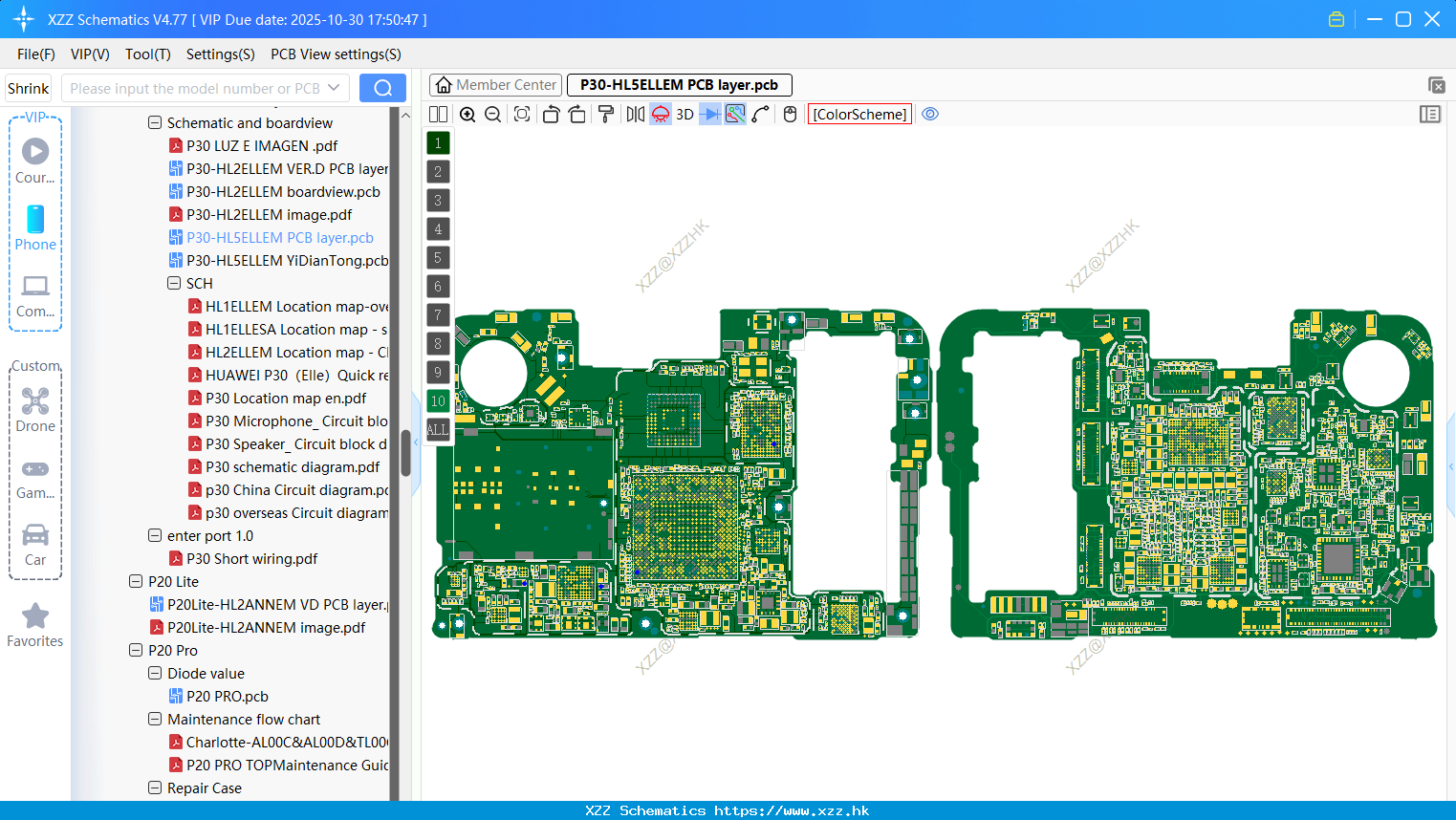 Huawei P30-HL5ELLEM PCB Layer